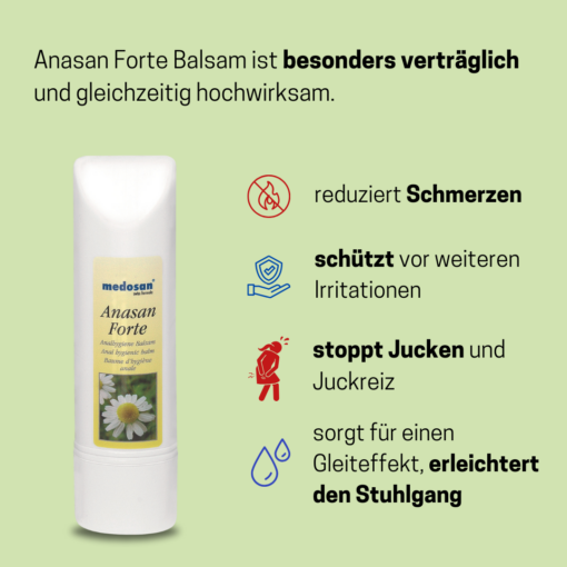 Anasan Forte Analpflege | bei Hämorrhoiden | bei wunden Stellen im Intimbereich – Bild 4
