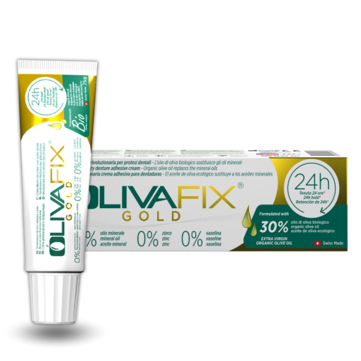 Prothesenhaftcreme OlivaFix Gold | mit wertvollem Olivenöl