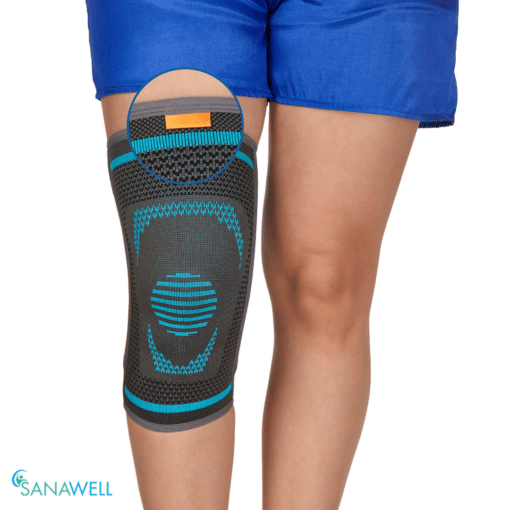 Kniebandage, elastisch mit Stabilisatoren – Bild 2