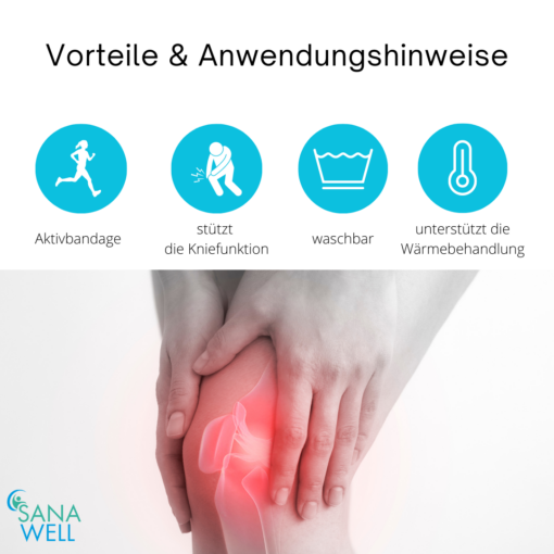 Kniebandage, elastisch mit Stabilisatoren – Bild 4