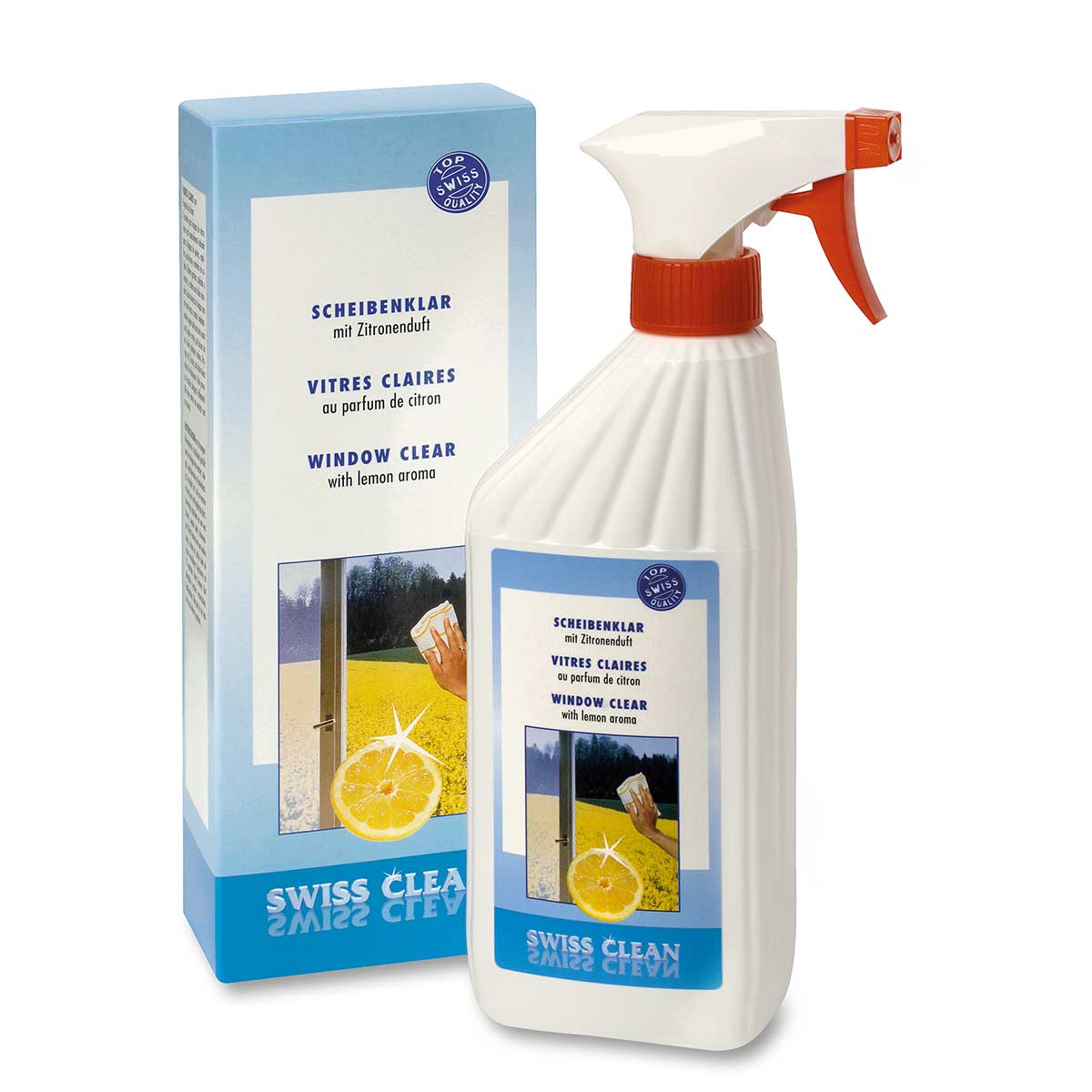 Scheibenklar mit Zitronenduft, Swiss Clean 500ml - sorgt für