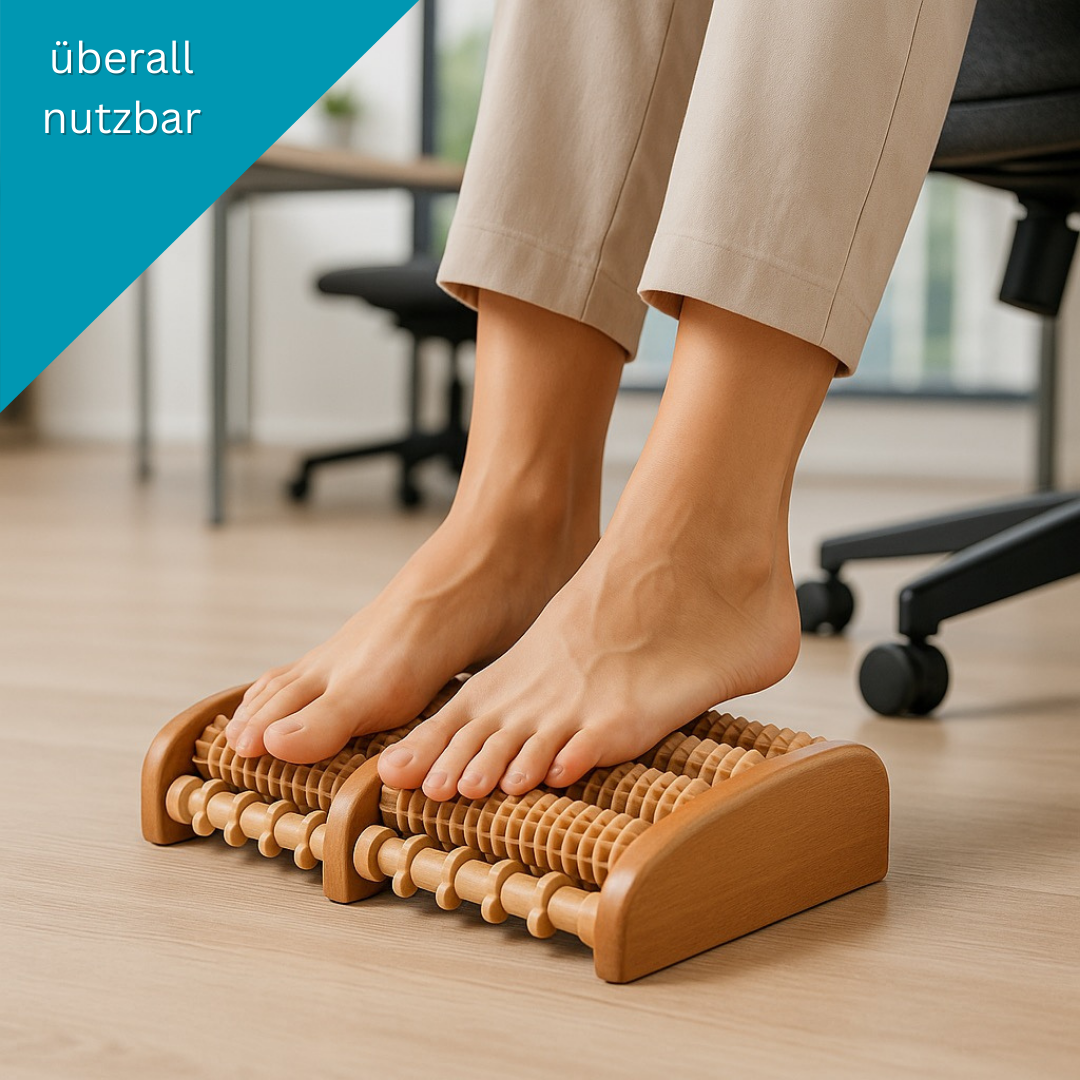 Fuß-Massageroller aus Holz – Wohltuende Massage für müde Füße – Bild 3