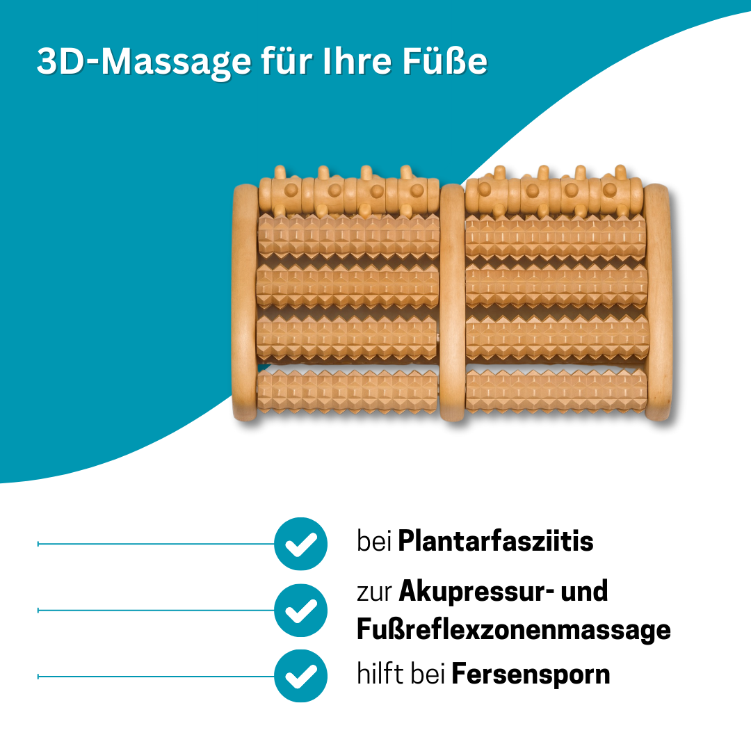 Fuß-Massageroller aus Holz – Wohltuende Massage für müde Füße – Bild 4