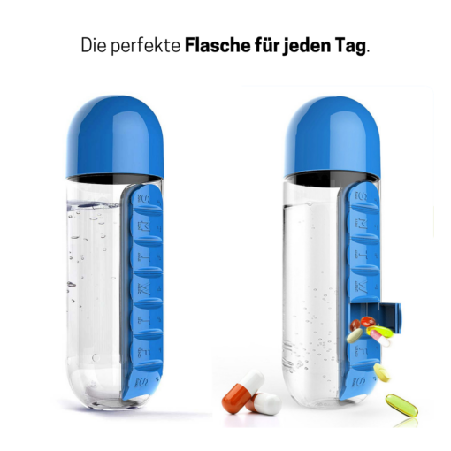 Getränkeflasche mit Tablettentransporter – Bild 6