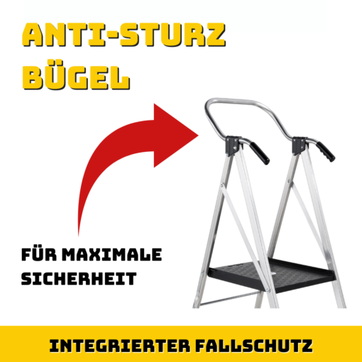 🔝 Sicherheitsleiter, 3-Stufen Haushaltsleiter – Bild 3