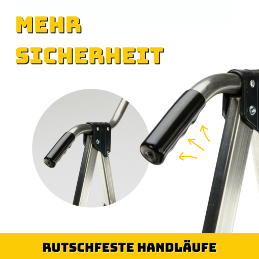 🔝 Sicherheitsleiter, 3-Stufen Haushaltsleiter – Bild 4