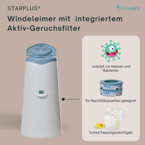 Windeleimer geruchsdicht und keimfrei STARPLUS® – Nachbestell-Set (13-teilig) – Bild 5