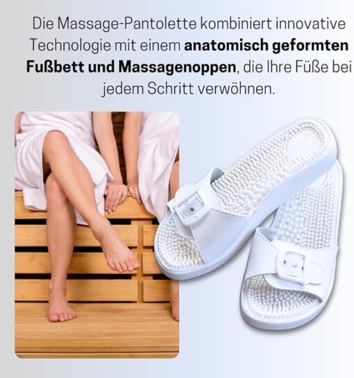 Massage-Pantolette unisex | anatomisch geformtes Fußbett | Größe 36-42 – Bild 3