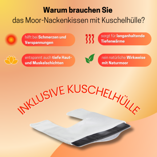 Moor Nacken-Wärmekissen mit kuschelweicher Schutzhülle – Bild 2