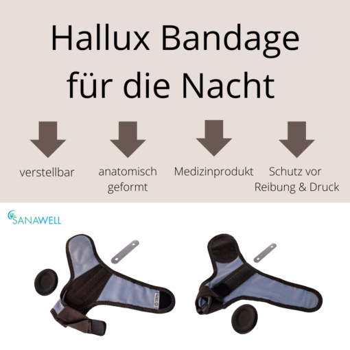 Hallux Bandage | Ballenschutz für die Nacht | verschiedene Größen | verstellbar – Bild 3
