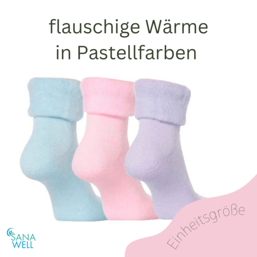 Bettsocken | Bettschuhe | 3er-Set in Pastellfarben – Bild 3