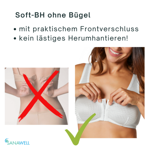Soft-BH ohne Bügel | mit Frontverschluss | weiß – Bild 2