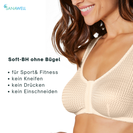 Soft-BH ohne Bügel | mit Frontverschluss | haut – Bild 3