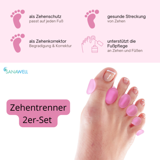 Zehentrenner, 2er-Set | für die tägliche Fußpflege – Bild 2