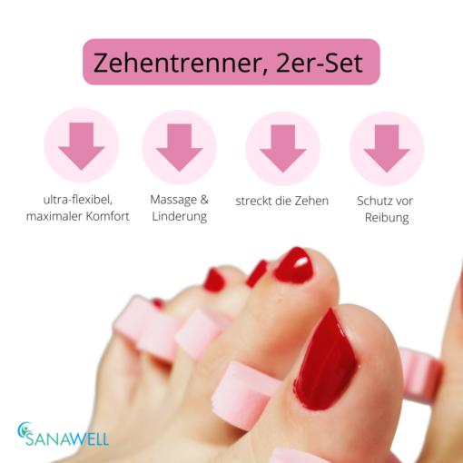 Zehentrenner, 2er-Set | für die tägliche Fußpflege – Bild 3