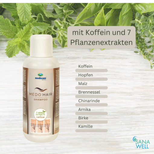 MedoHair gegen Haarausfall | mit Koffein und 7 Pflanzenextrakten | Shampoo & Tonic – Bild 5