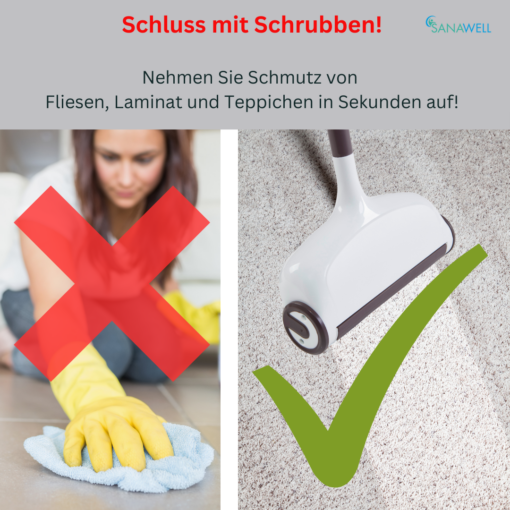 Kabelloser Staubsauger | Teppichkehrer | ohne Strom und Batterien – Bild 7