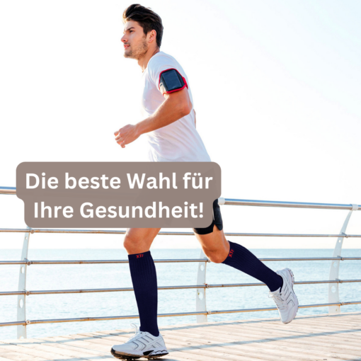 Stützende Kniestrümpfe, dunkelblau, verschiedene Größen – Bild 4