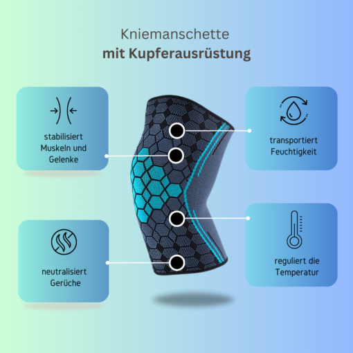 Kniemanschette mit Kupferausrüstung | Kniebandage – Bild 3