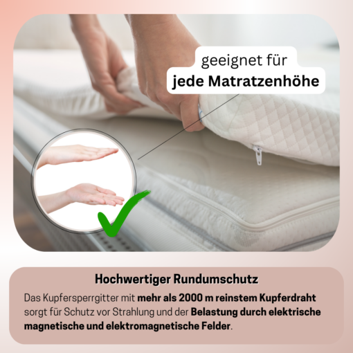 Kupfermatte Strahlenschutz Matratzenauflage – Bild 4