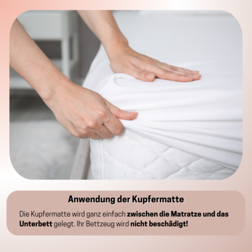 Kupfermatte Strahlenschutz Matratzenauflage – Bild 2
