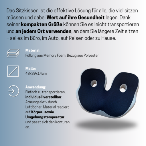 Ergonomisches Sitzkissen für gesundes Sitzen – Bild 7