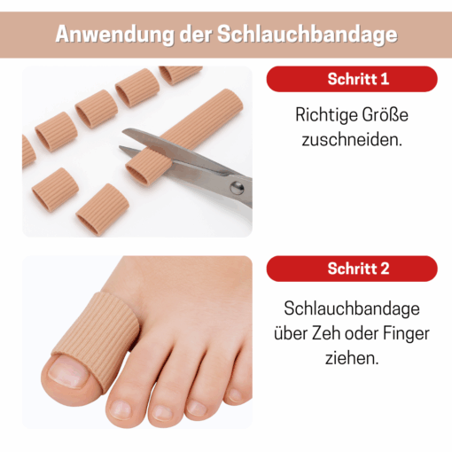 2er-Set Schlauchbandagen für Finger und Zehen – Bild 4